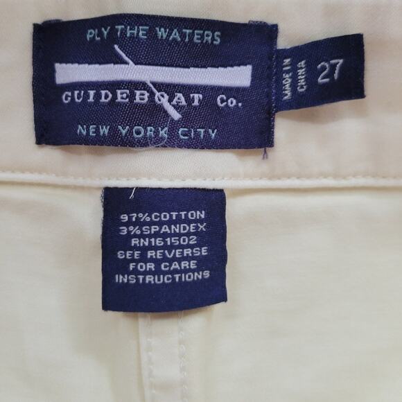 NWOT Butter Yellow Denim Pants Euro Summer Cruise Preppy Minimalist Utility - 28 - Picture 3 of 7
